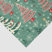Kerstboom Broadcloth: Rood & Groen Kerstmis Tissuepapier (Detail)