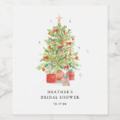 Kerstboom Bruiloft Feest Favorieten Wijn Etiket (Enkel label)