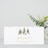 Kerstboom Bruiloft Hoofdtafel Bord (Staand voorkant)