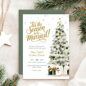 Kerstboom bruiloft kaart