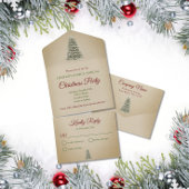 Kerstboom Bruine Kraft Company Holiday Party All In One Uitnodiging