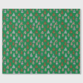 kerstboom Buffalo-groen Cadeaupapier (Vlak)
