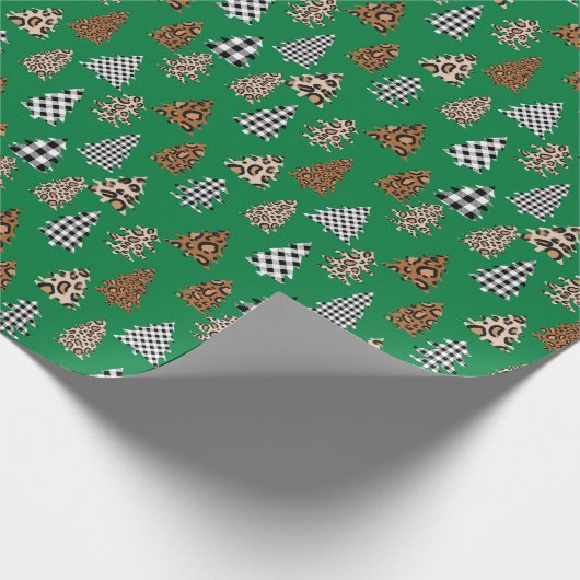 kerstboom Buffalo-groen Cadeaupapier (Hoek)