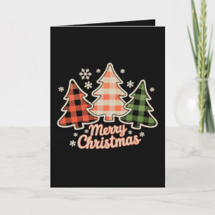 Kerstboom Buffalo Plaid Kerst Vakantie Feestdagen Kaart