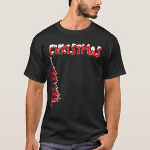 Kerstboom Buffalo Plaid Kerstmis Koppel T-shirt