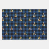 Kerstboom Buffalo Plaid Rood Groen Blauw Inpakpapier Vel (Voorkant 3)