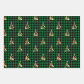 Kerstboom Buffalo Plaid Rood Groen Blauw Inpakpapier Vel (Voorkant 2)