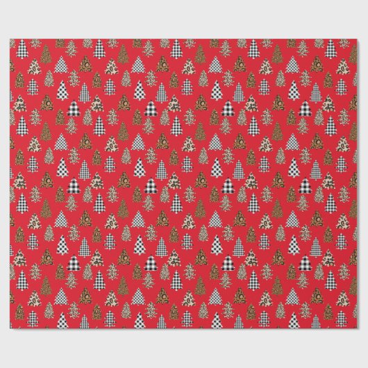 kerstboom Buffalo Pset red Cadeaupapier (Vlak)