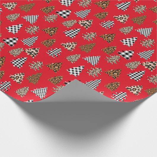 kerstboom Buffalo Pset red Cadeaupapier (Hoek)