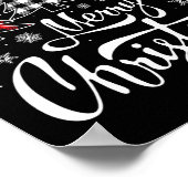 Kerstboom Buffalo Pset Red White Green Xmas Poster (Hoek)