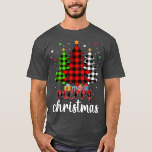 Kerstboom Buffalo Pset Red White Green Xmas T-shirt
