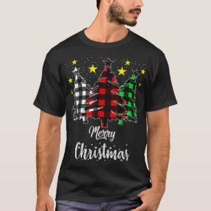 Kerstboom Buffalo Pset Red White Green Xmas T-shirt