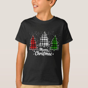 Kerstboom Buffalo Pset Red White Green Xmas T-shirt
