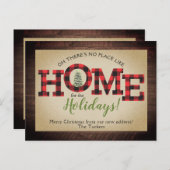 Kerstboom Buffalo Pset Rustic New THME Briefkaart (Voorkant / Achterkant)