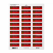 Kerstboom Buffel Check geruite rustieke land Etiket (Full Sheet)