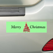 Kerstboom Bumpersticker (Op auto)