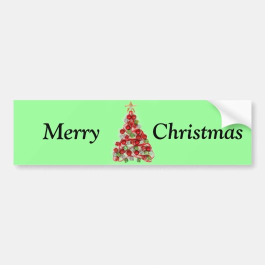 Kerstboom Bumpersticker (Voorkant)