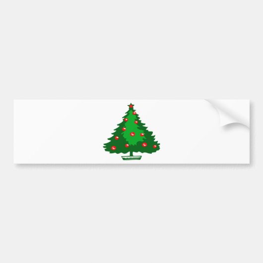 kerstboom bumpersticker (Voorkant)
