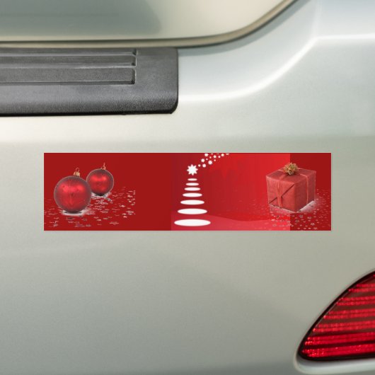 Kerstboom Bumpersticker (Op auto)