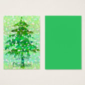 Kerstboom - Cadeau label kaart (Voorkant /achterkant)