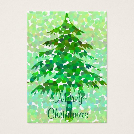 Kerstboom - Cadeau label kaart (Voorkant)