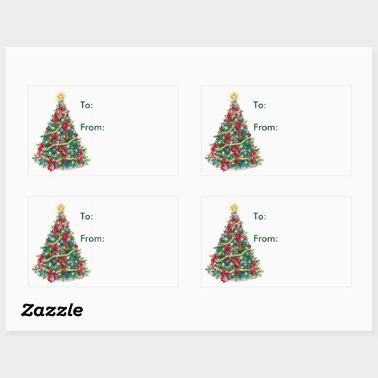 Kerstboom - Cadeau Labels (Vel)