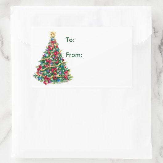 Kerstboom - Cadeau Labels (Tas)