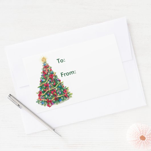 Kerstboom - Cadeau Labels (Envelop)