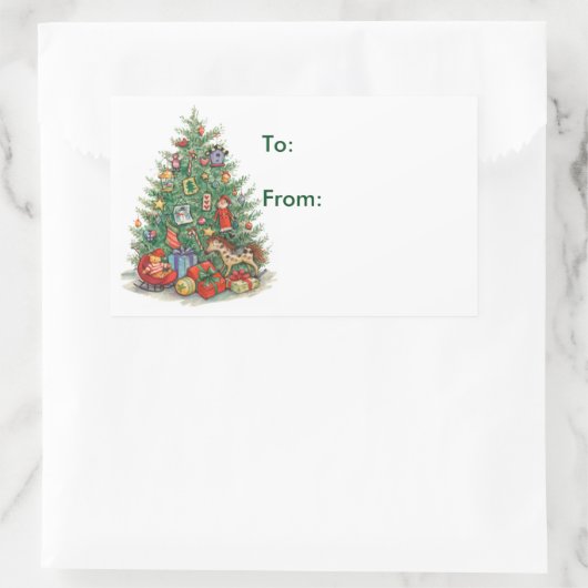 Kerstboom - Cadeau Labels (Tas)