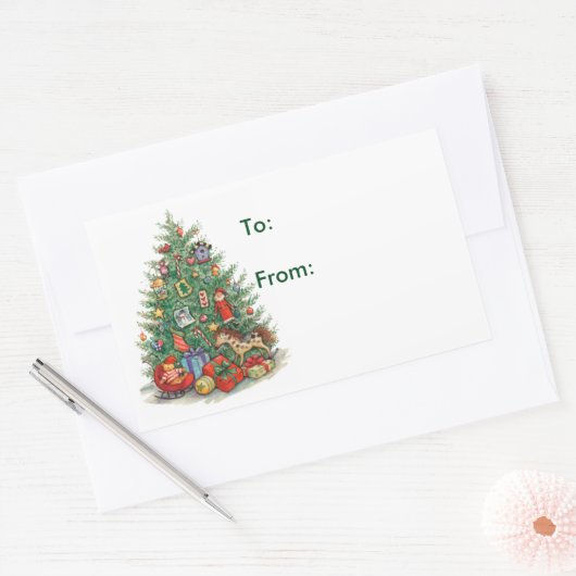 Kerstboom - Cadeau Labels (Envelop)