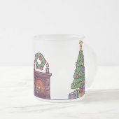 kerstboom cadeau voor witte olifant matglas koffiemok (Voorkant rechts)