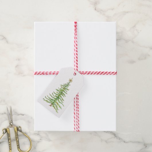 Kerstboom Cadeaubijsluiter Cadeaulabel (Met Touw)