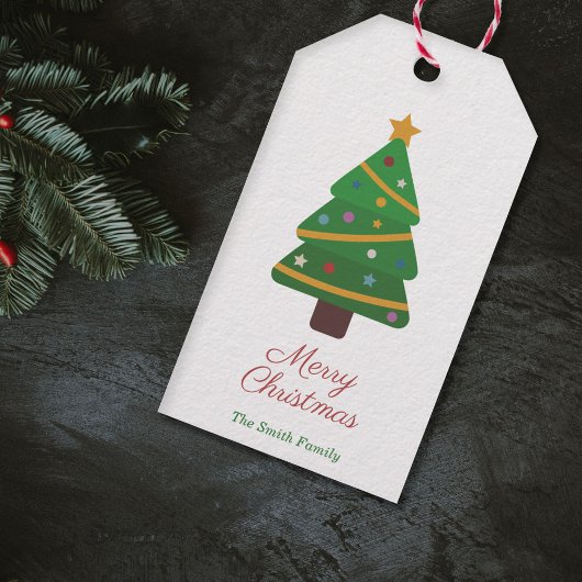 Kerstboom Cadeaubijsluiter Cadeaulabel