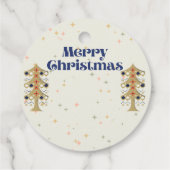 Kerstboom cadeaublaadjes bedankjes labels (Achterkant)