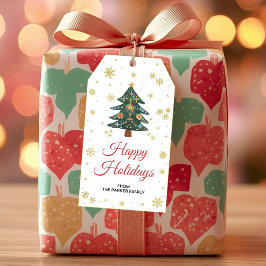 Kerstboom Cadeaublaadjes | Feestelijke Kadootjes v Cadeaulabel