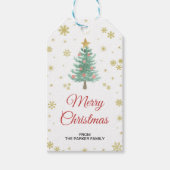 Kerstboom Cadeaublaadjes | Kerstfeest Uitgeefartik Cadeaulabel (Voorkant)