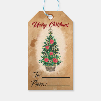 Kerstboom Cadeaublaadjes voor Kerstcadeau Inpakken Cadeaulabel
