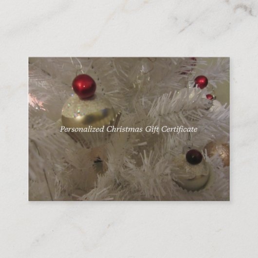 Kerstboom Cadeaubon Kortingskaartje (Voorkant)