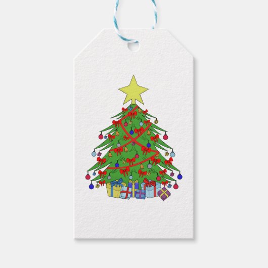kerstboom cadeaulabel (Voorkant)