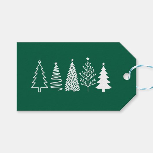 kerstboom cadeaulabel (Voorkant (Horizontaal))
