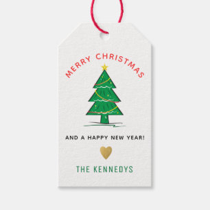 kerstboom cadeaulabel