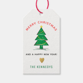 kerstboom cadeaulabel