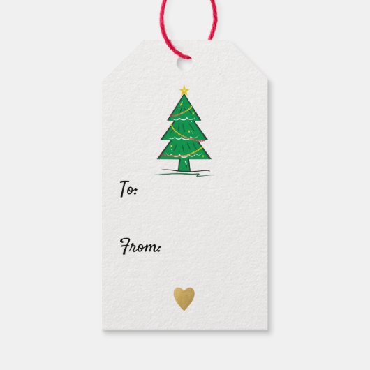 kerstboom cadeaulabel (Achterkant)