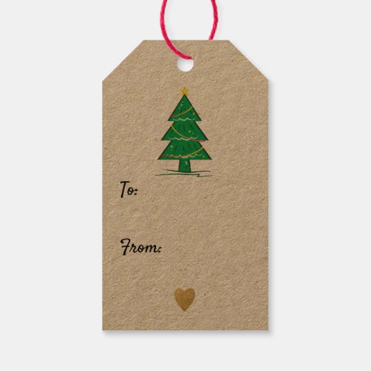 kerstboom cadeaulabel (Achterkant)