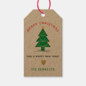 kerstboom cadeaulabel (Voorkant)