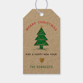 kerstboom cadeaulabel