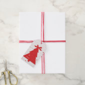 Kerstboom Cadeaulabel (Met Touw)