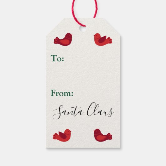 kerstboom cadeaulabel (Achterkant)