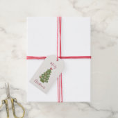 kerstboom cadeaulabel (Met Touw)