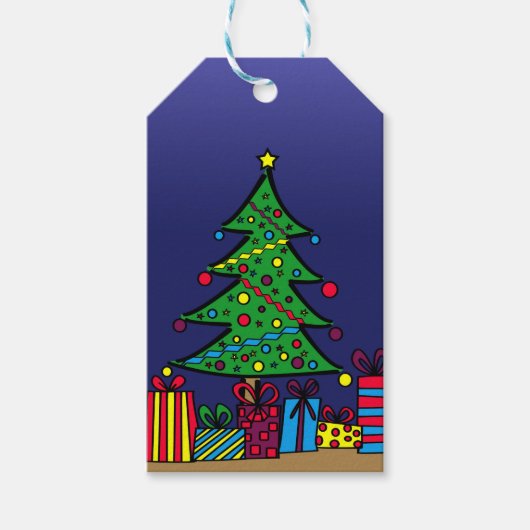 kerstboom cadeaulabel (Voorkant)